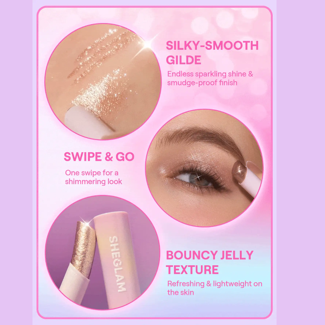 Glitter Jelly All in one Stick - Eyeshadow, Highlighter, lip topper
