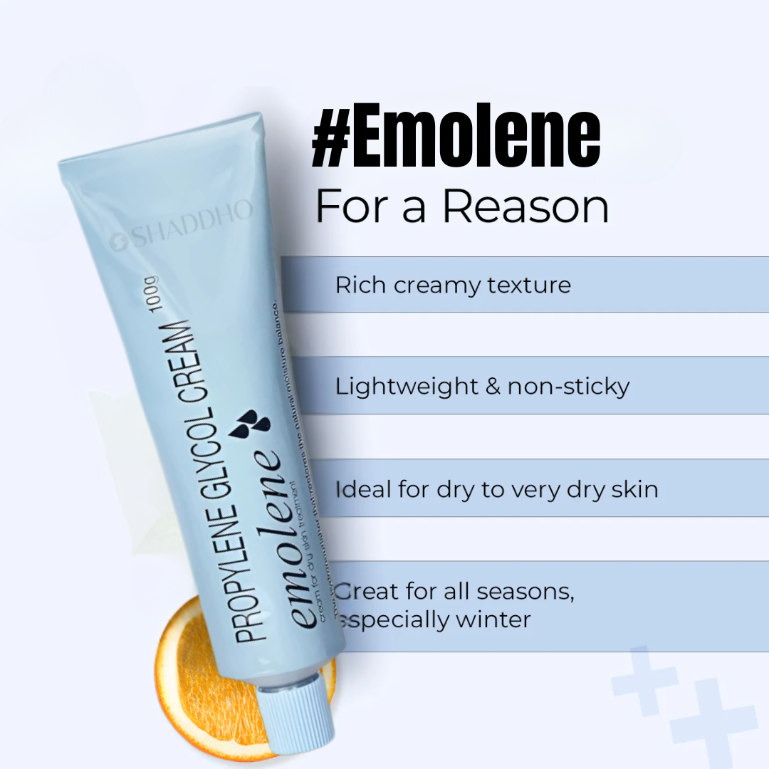 Emolene Cream 100g - Intense Moisturizer for Dry Skin, Smoothens & Helps Fade Marks & Acne Spots
