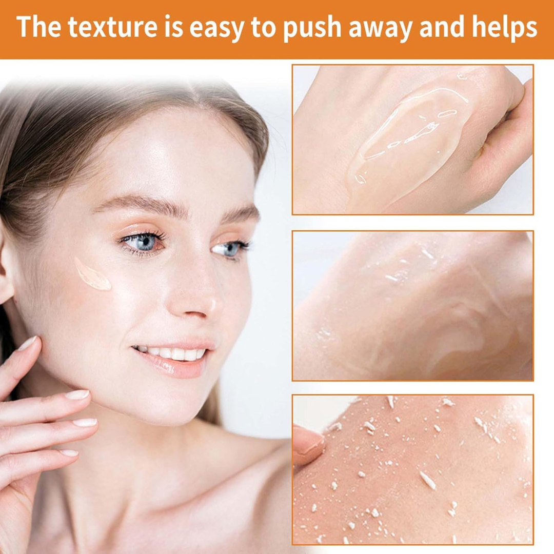 Orange Exfoliating Gel with Botanical Fibers & Jojoba Oil - Gentle Deep Cleansing for Face & Body