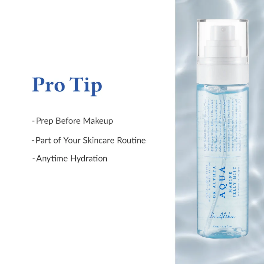 Dr. Althea Aqua Marine Jelly Mist | 3-in-1 Hydration, Dewy Glow & Makeup Setting