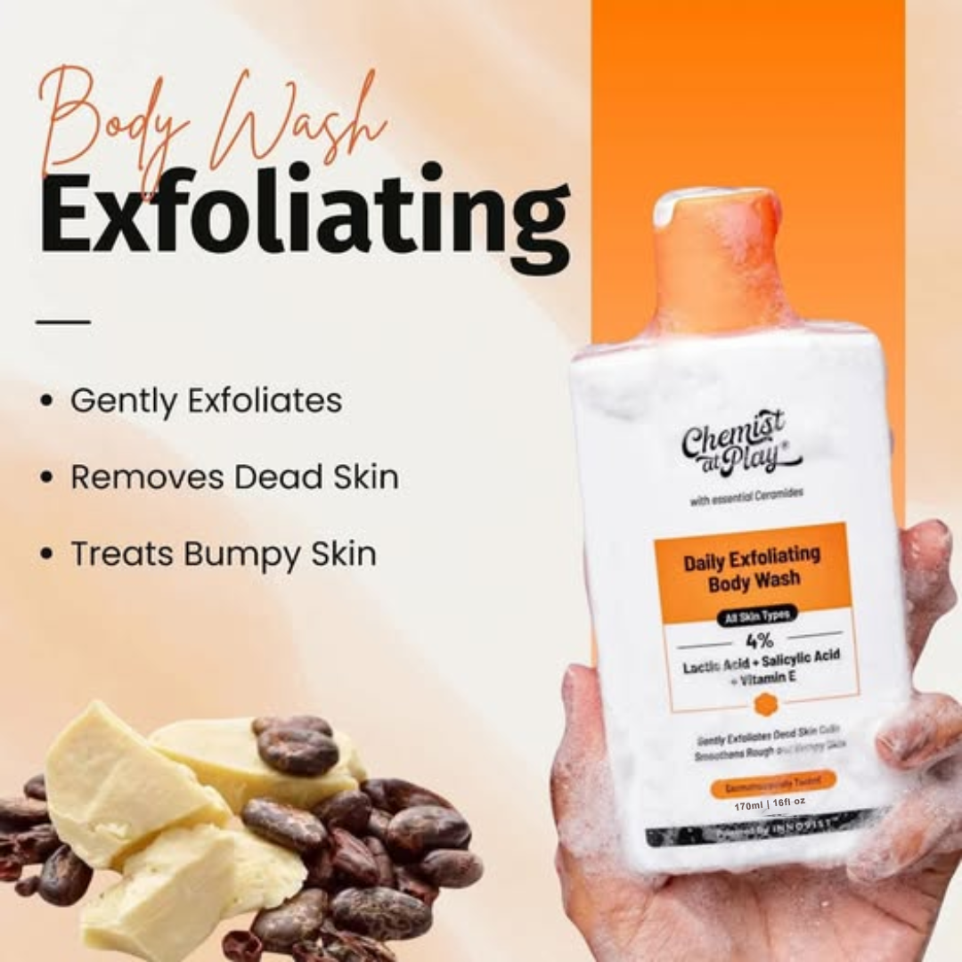 Glow Boost Exfoliating Body Wash - Remove Tan & Brighten-up Skin in 1st use