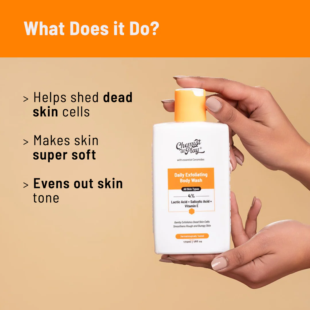 Glow Boost Exfoliating Body Wash - Remove Tan & Brighten-up Skin in 1st use