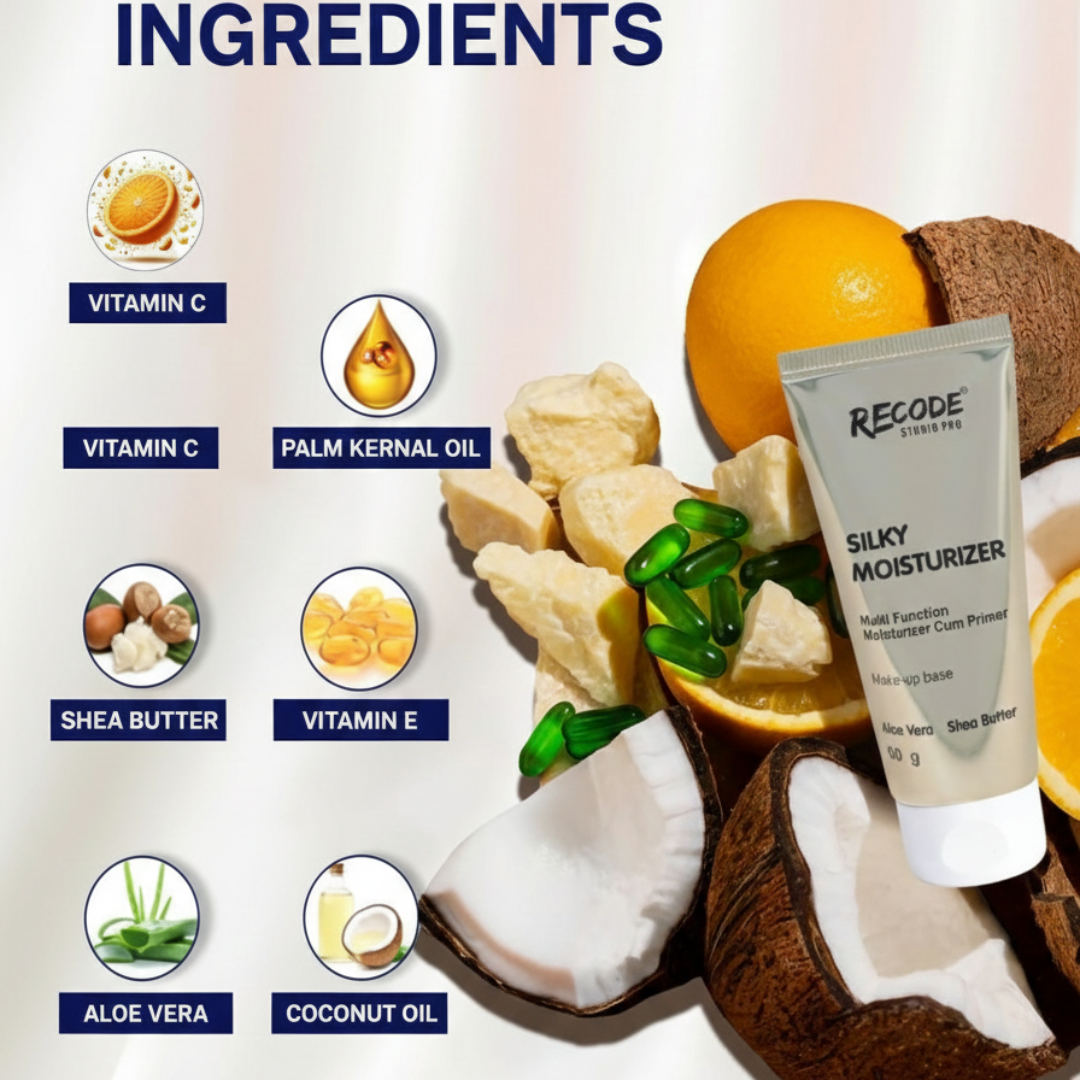 Recode Pro Silky Moisturizer | Multi-Function Primer & 24H Hydrating Moisturizer with Pore-Blurring Finish